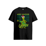 Merry Whatever Grinch Black T-Shirt