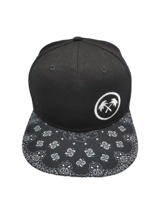 Trainerspotter Paisley Print Peak Black Snap Back