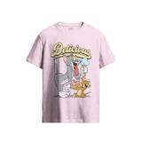 Tom & Jerry Delicious Graphic Pink T-Shirt