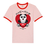 Torc Ramen Happy Panda Red Marl Ringer T-Shirt