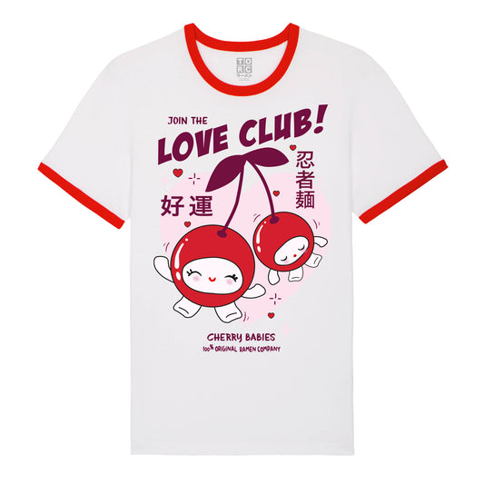 Torc Ramen Love Club Red and White Ringer T-Shirt