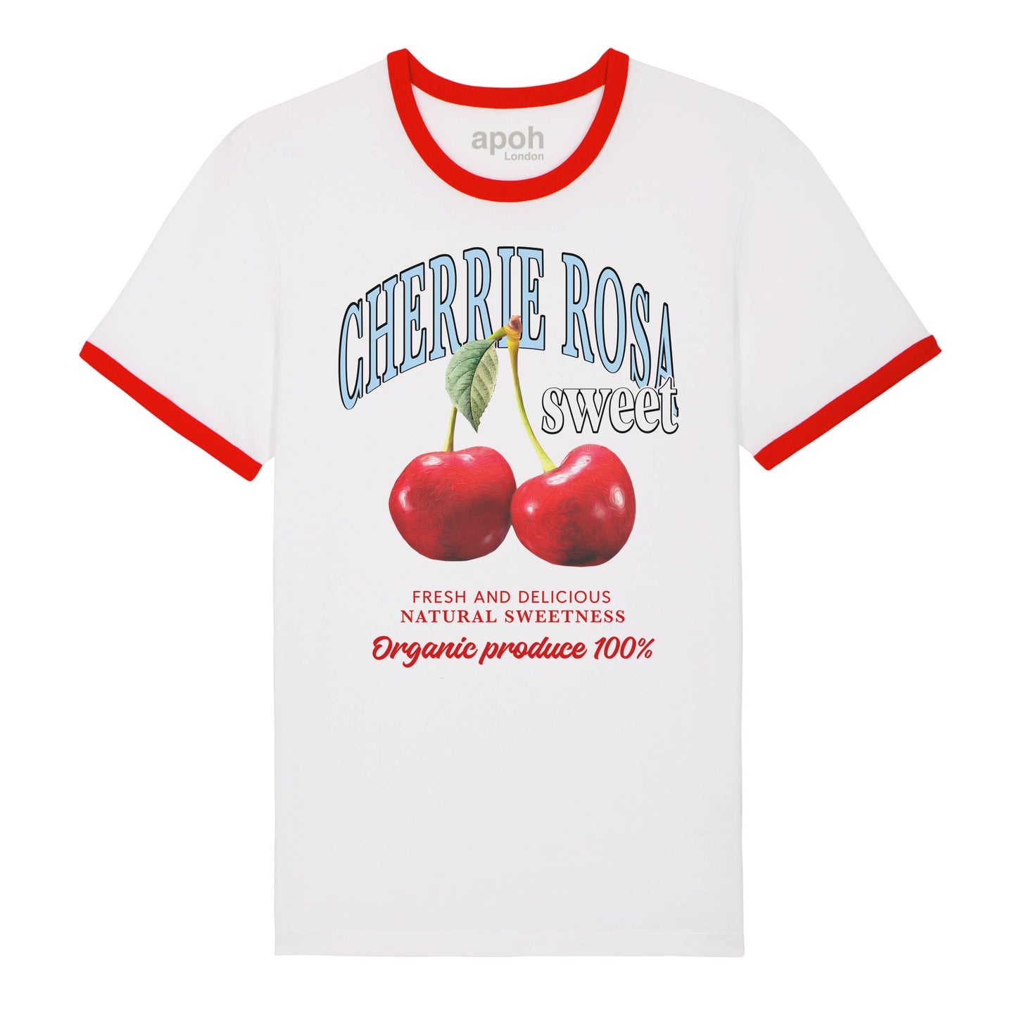 APOH Cherry White Ringer T-Shirt