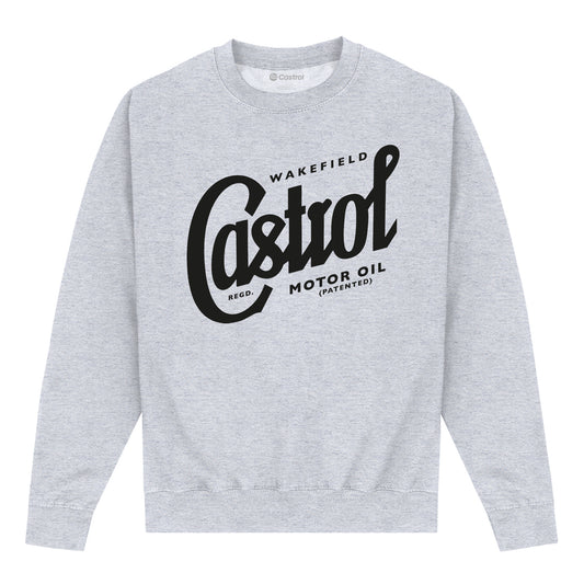 Castrol Classic Logo Wakefield 1 Script Heather Grey Sweatshirt