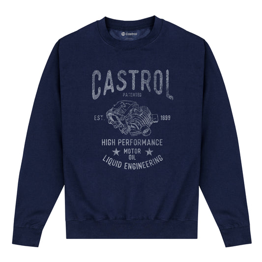 Castrol Retro Engine Navy Sweatshirt