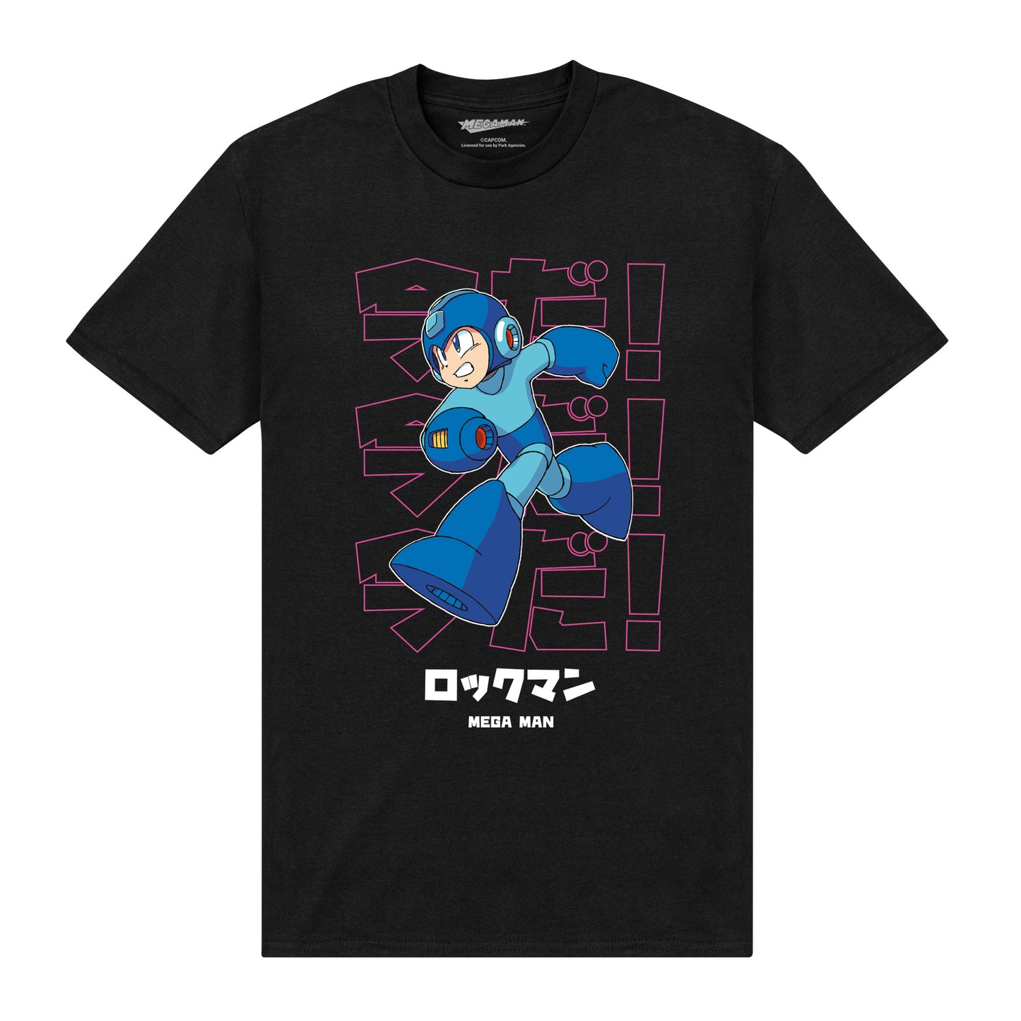 Mega Man Is Coming Black T-Shirt