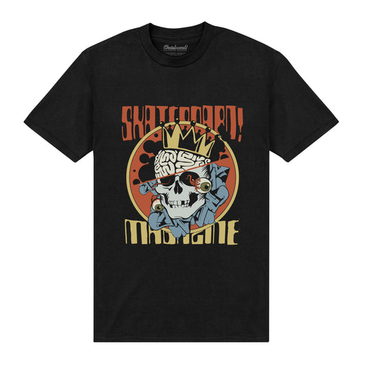 Skateboard Magazine Skull Black T-Shirt