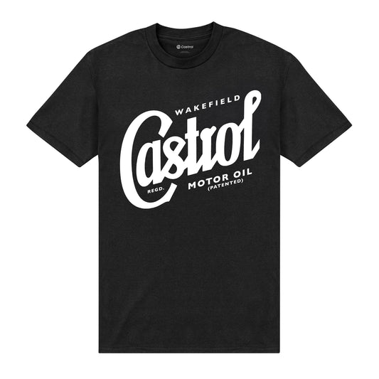 Castrol Classic Logo Wakefield 1 Script Black T-Shirt