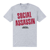 Curb Your Enthusiasm Social Assassin Heather Grey T-Shirt