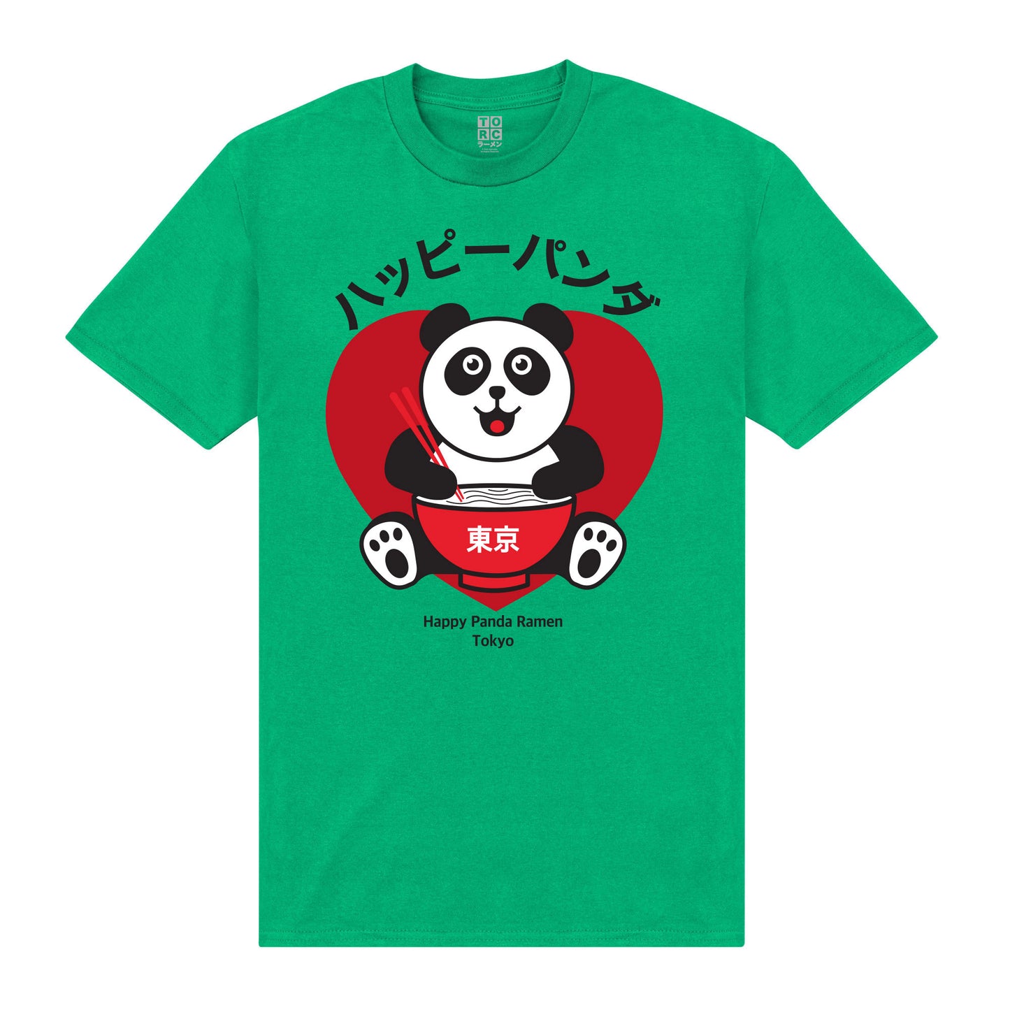 Torc Ramen Happy Panda Love Green T-Shirt