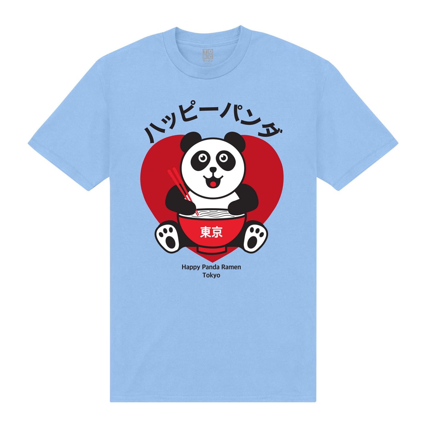 Torc Ramen Happy Panda Love Light Blue T-Shirt