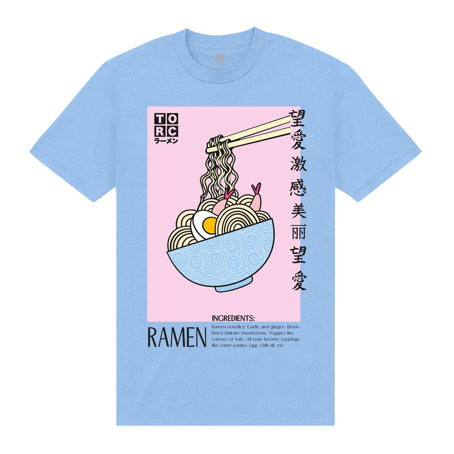 Torc Ramen Ingredients Light Blue T-Shirt