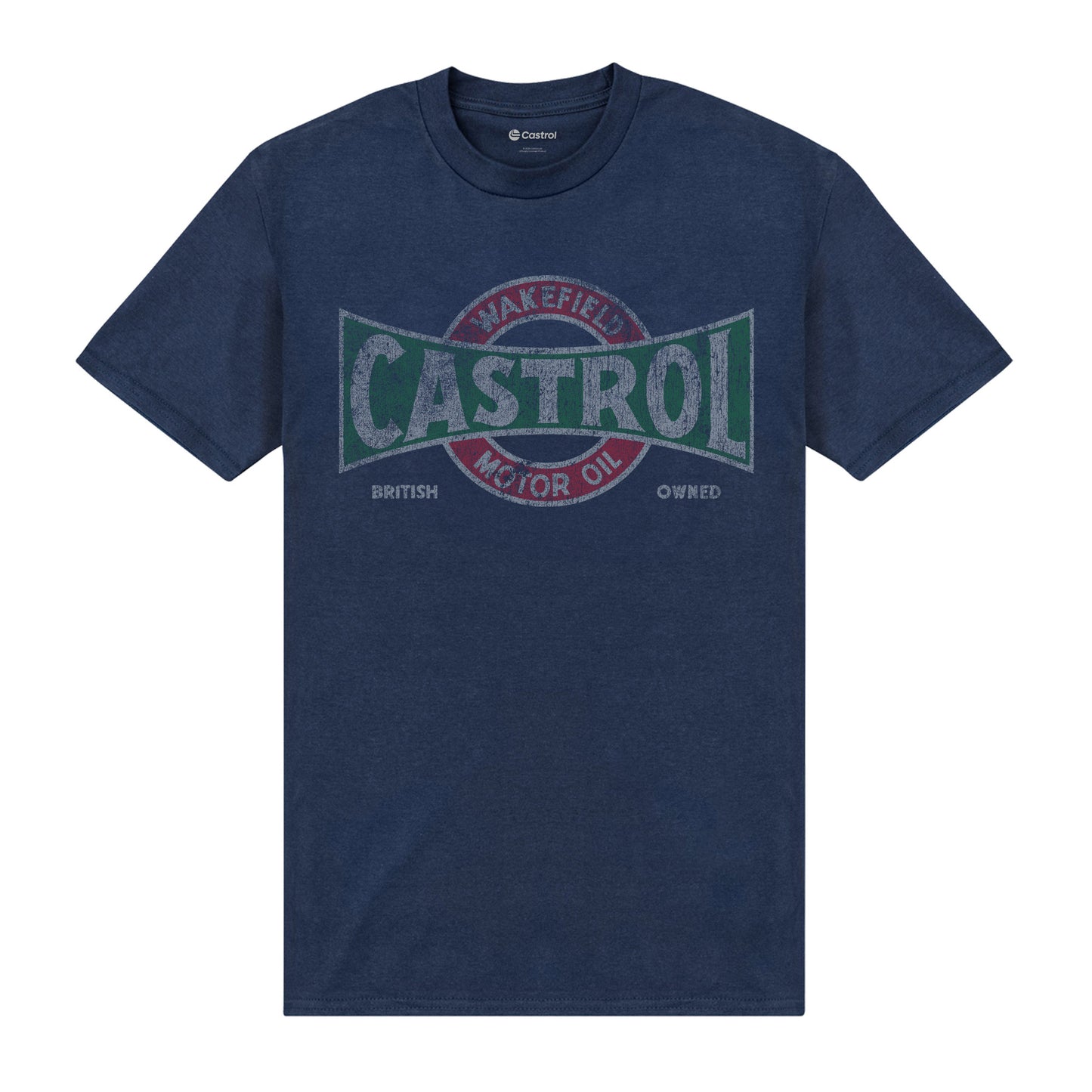 Castrol Vintage Distressed Navy T-Shirt