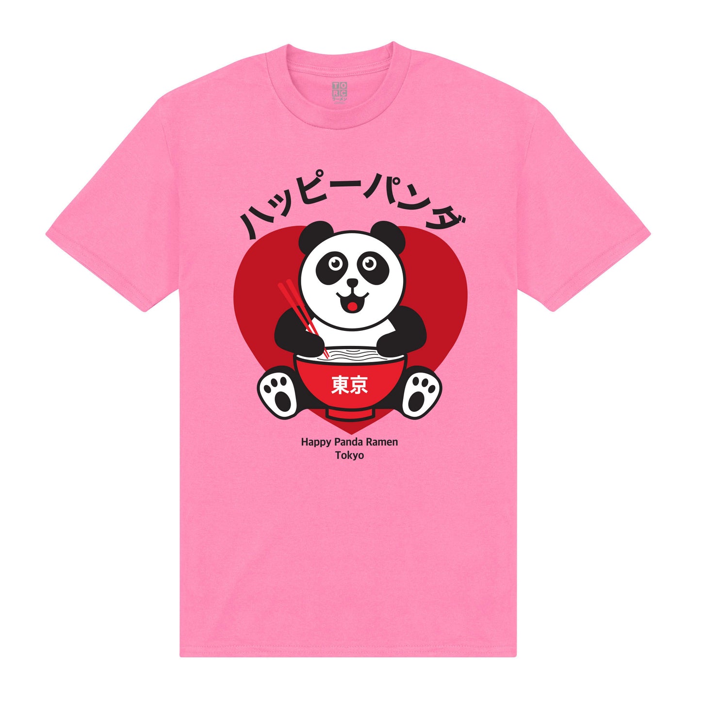 Torc Ramen Happy Panda Love Pink T-Shirt