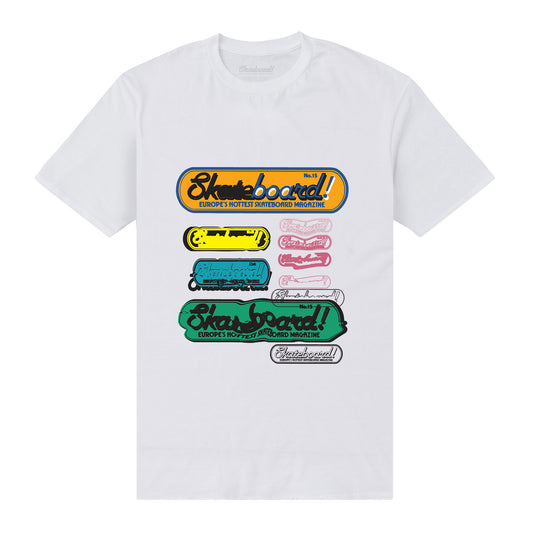 Skateboard Magazine Logo White T-Shirt