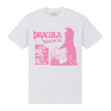 Horrorline Dracula Sucks White T-Shirt