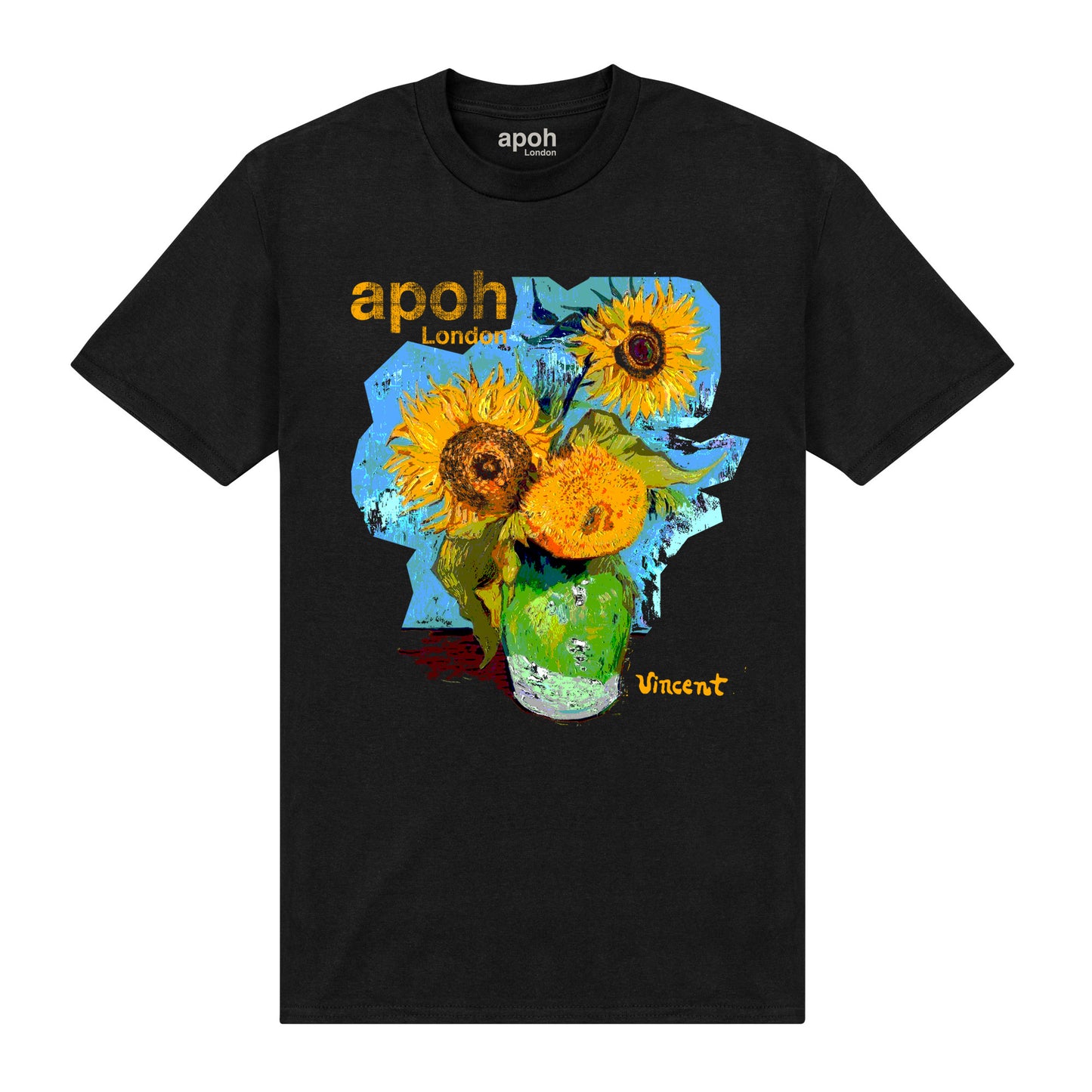 APOH Van Gogh Sunflowers Bouquet Black T-Shirt