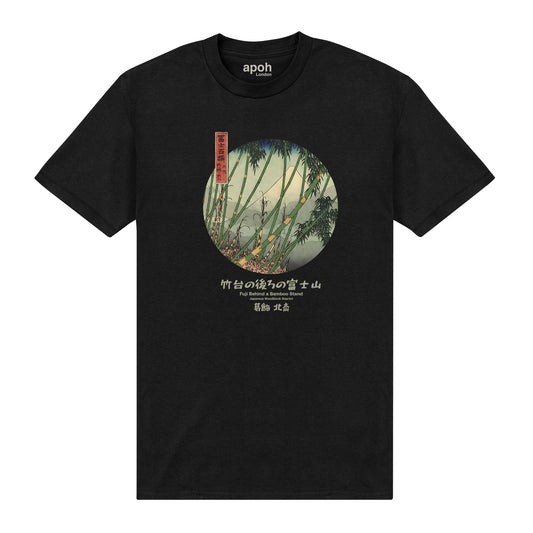 APOH Hokusai Fuji Bamboo Black T-Shirt