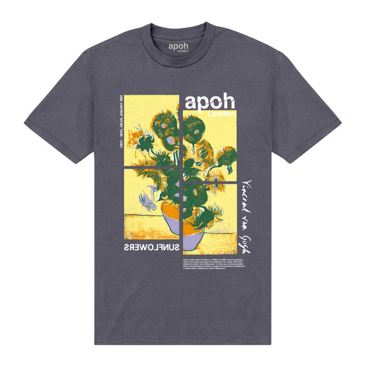 APOH Van Gogh Sunflowers Charcoal T-Shirt