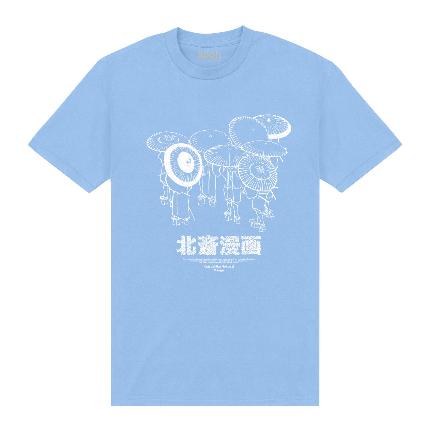 APOH Hokusai Manga Light Blue T-Shirt