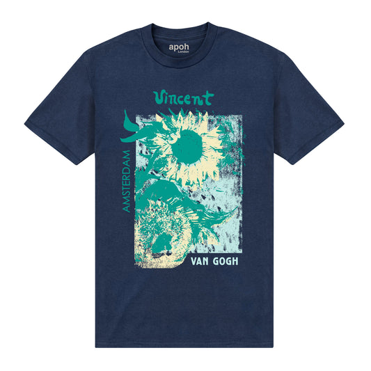 APOH Van Gogh Sunflowers Navy T-Shirt