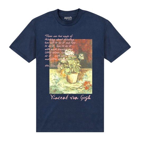 APOH Van Gogh Geranium Navy T-Shirt