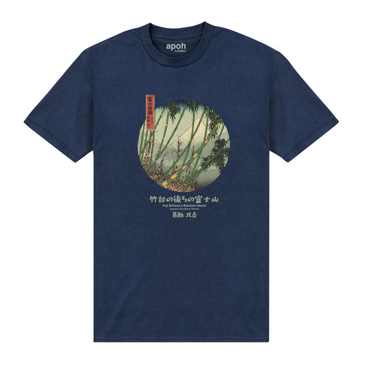 APOH Hokusai Fuji Bamboo Navy T-Shirt