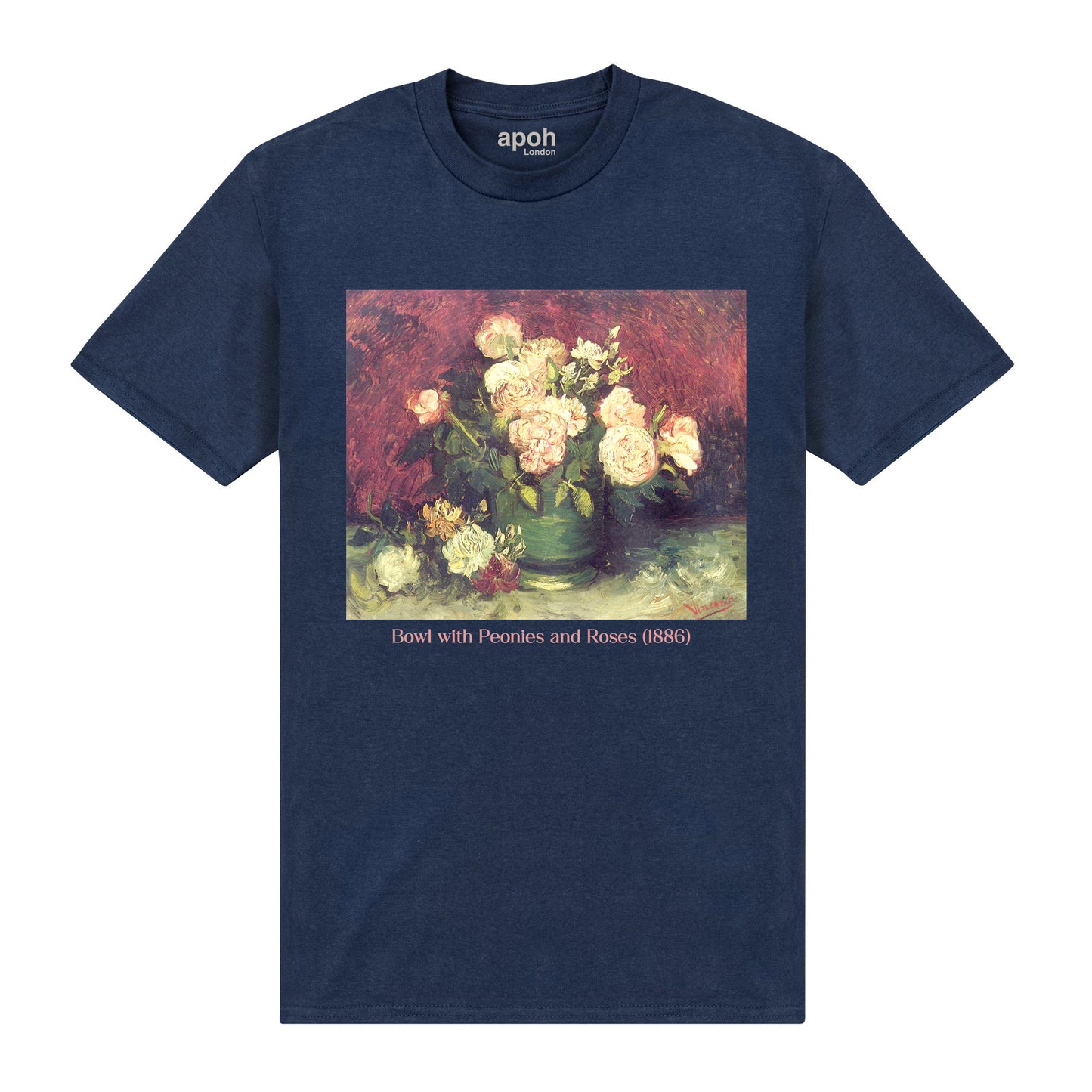 APOH Van Gogh Peonies Navy T-Shirt