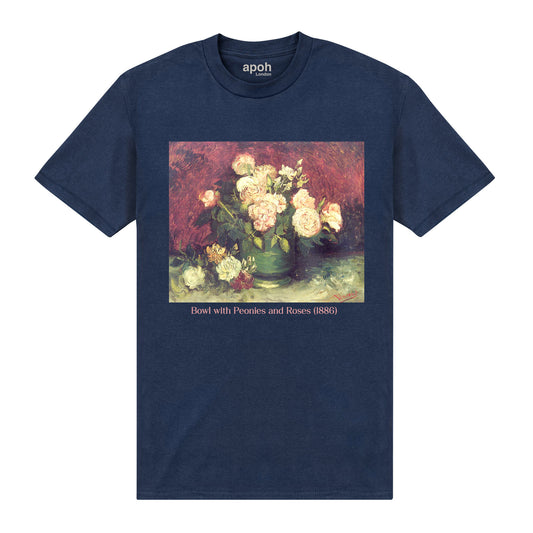 APOH Van Gogh Peonies Navy T-Shirt