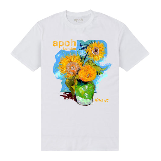 APOH Van Gogh Sunflowers Jigsaw White T-Shirt