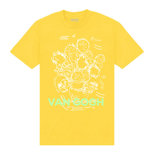 APOH Van Gogh Sunflowers Scribble Yellow T-Shirt