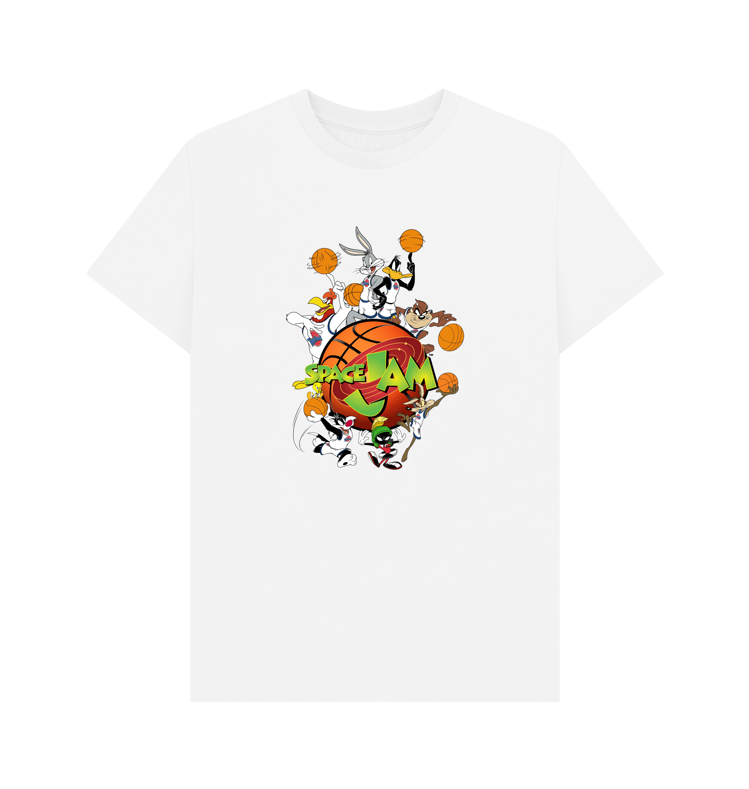 White Printed T-shirt Front