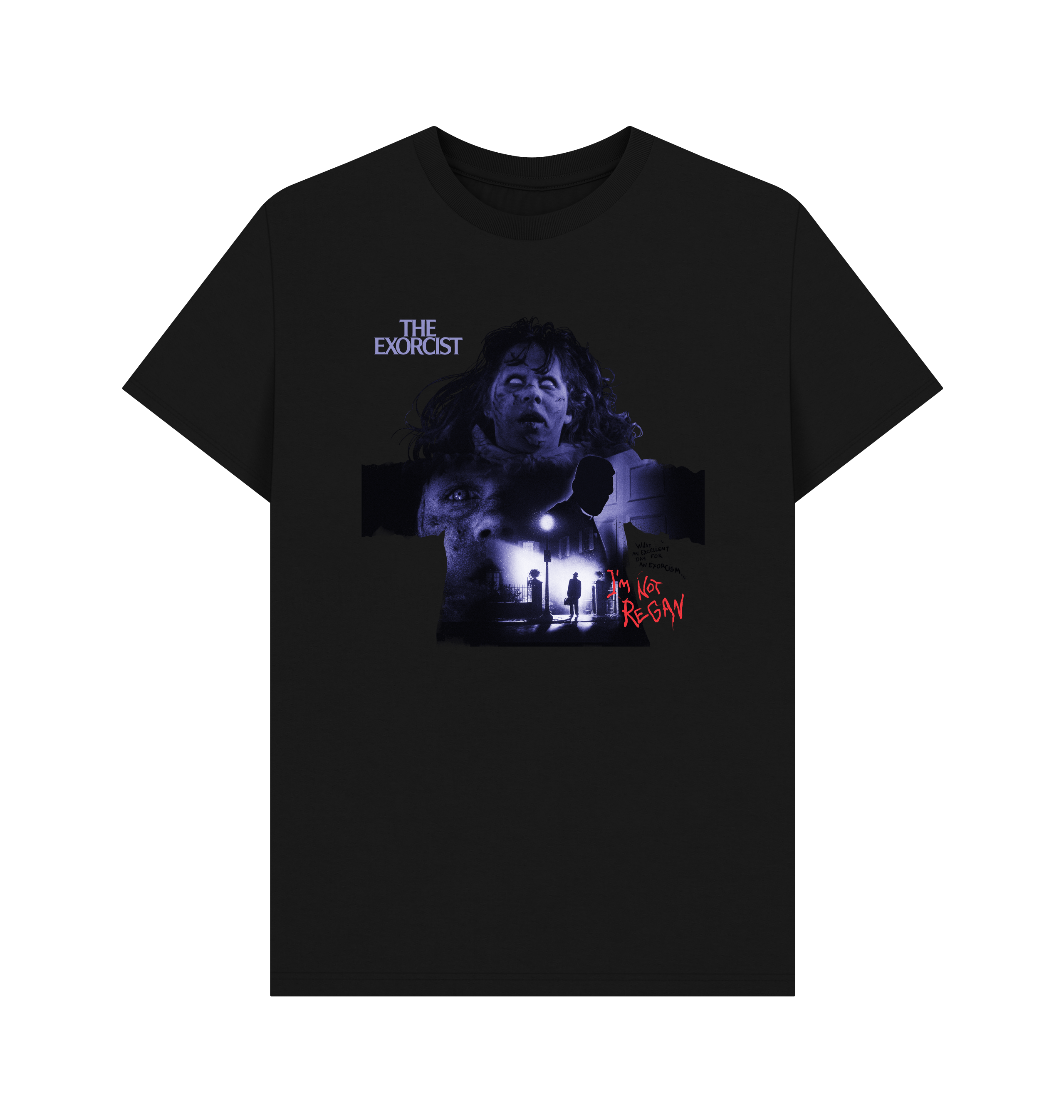 Black Printed T-shirt Front