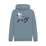 Stone Blue Printed Hoody Front