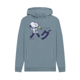 Stone Blue Printed Hoody Front