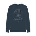 Navy Blue Printed Sweater Front