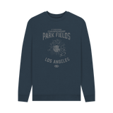 Navy Blue Printed Sweater Front