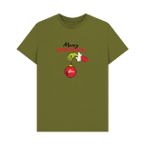 Moss Green Printed T-shirt Front