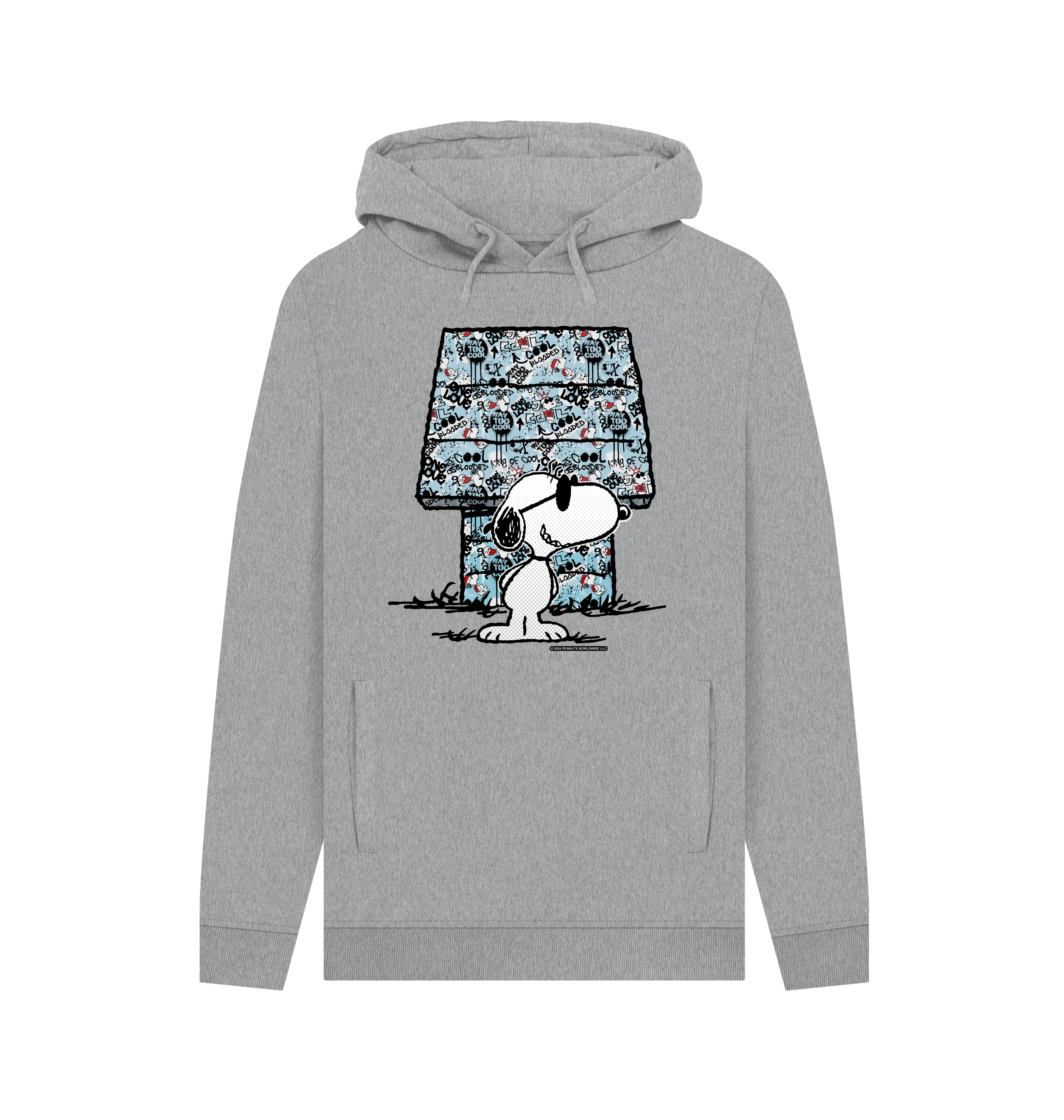 Light Heather Printed Hoody Front