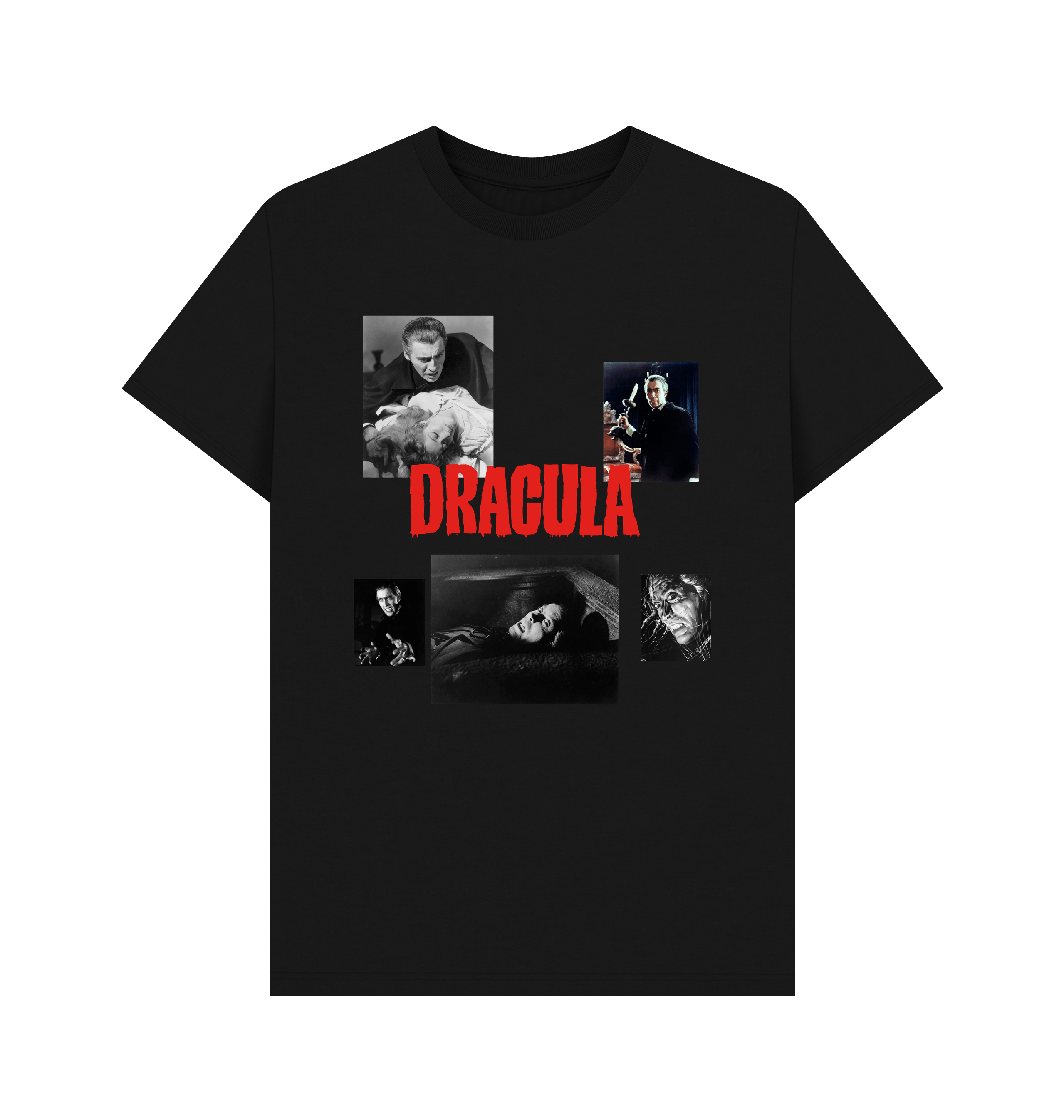 Black Printed T-shirt Front