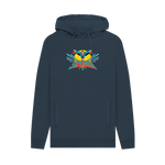 Navy Printed Hoody Front