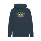 Navy Printed Hoody Front