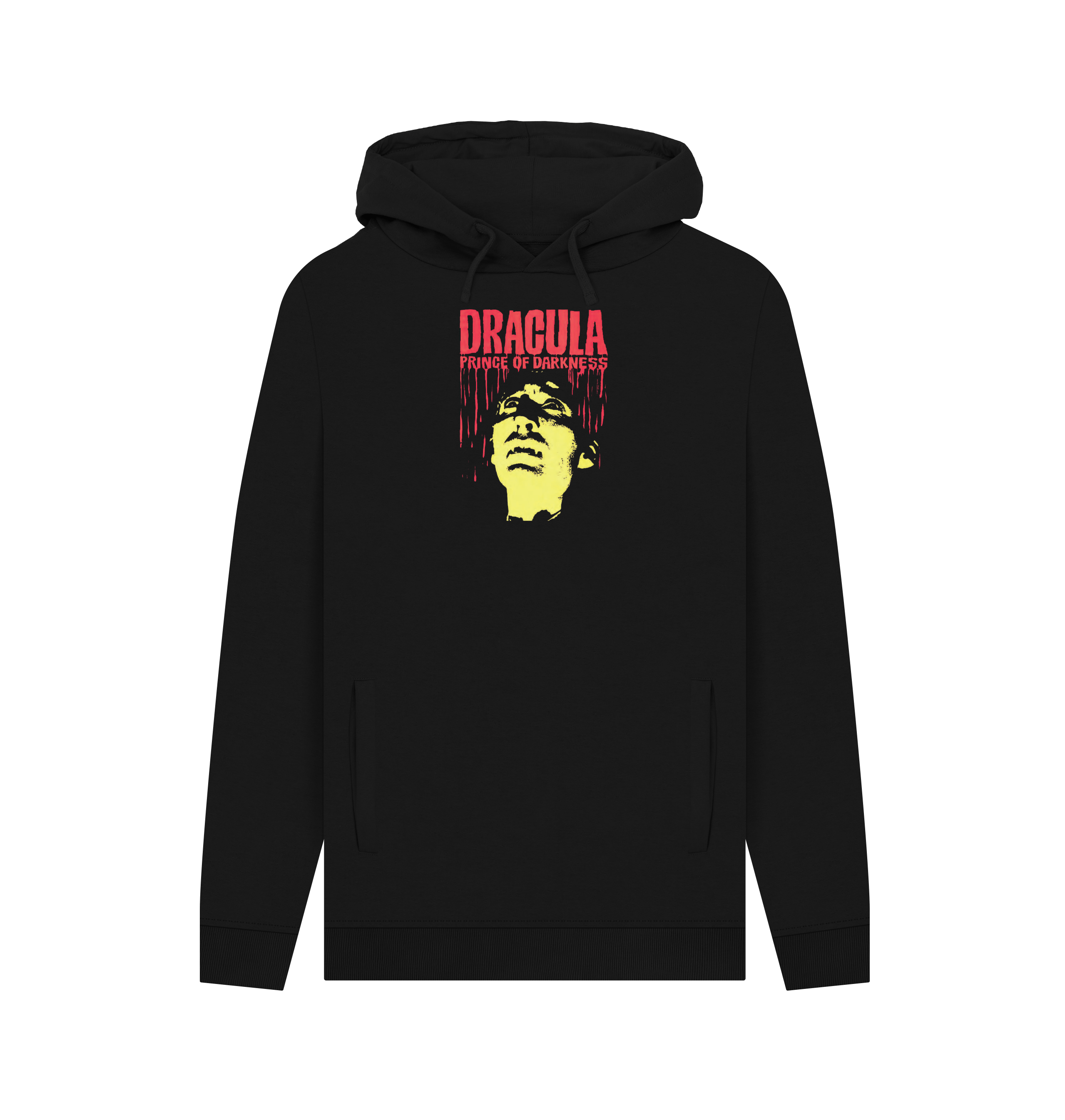 Black Printed Hoody Front