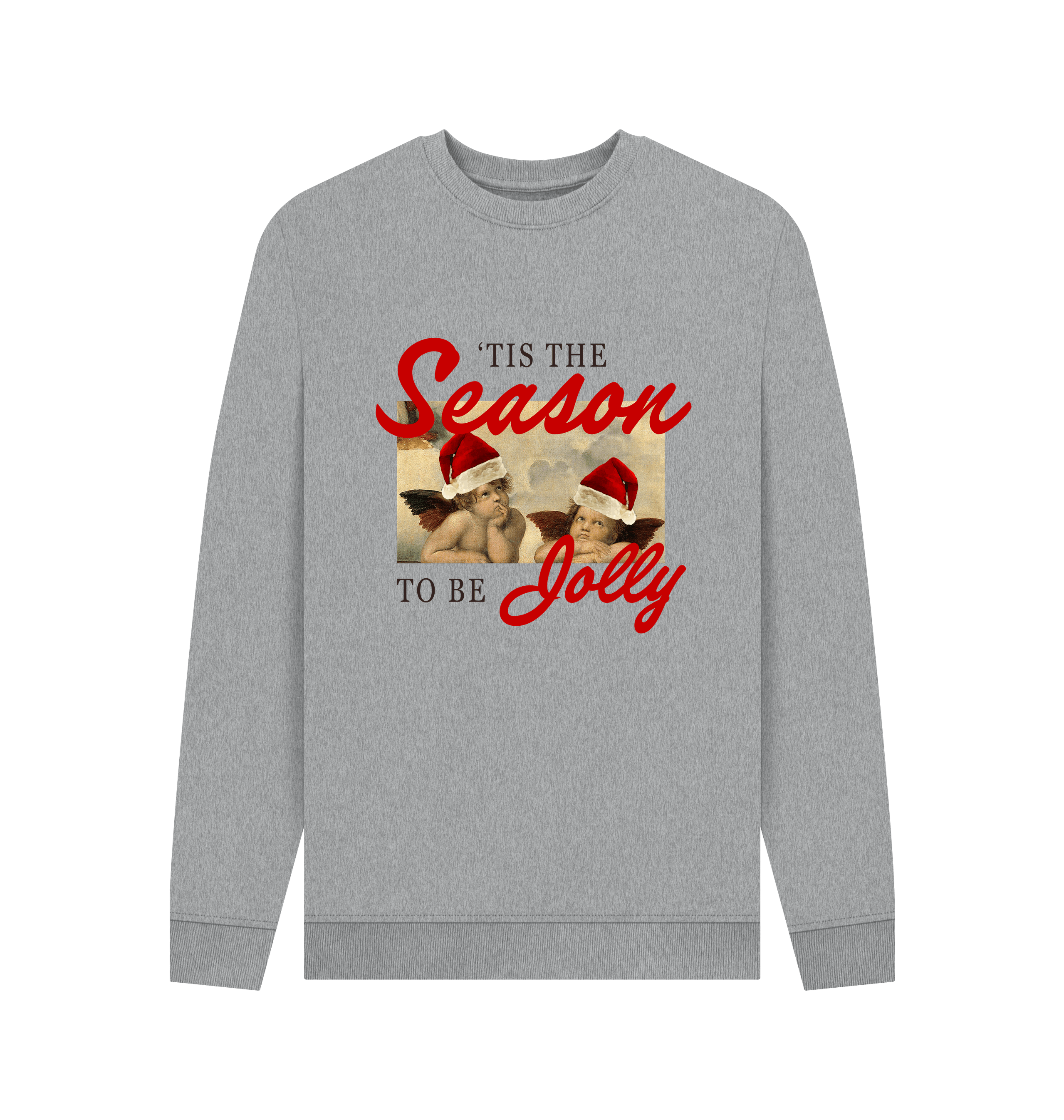 Light Heather Printed Sweater Front