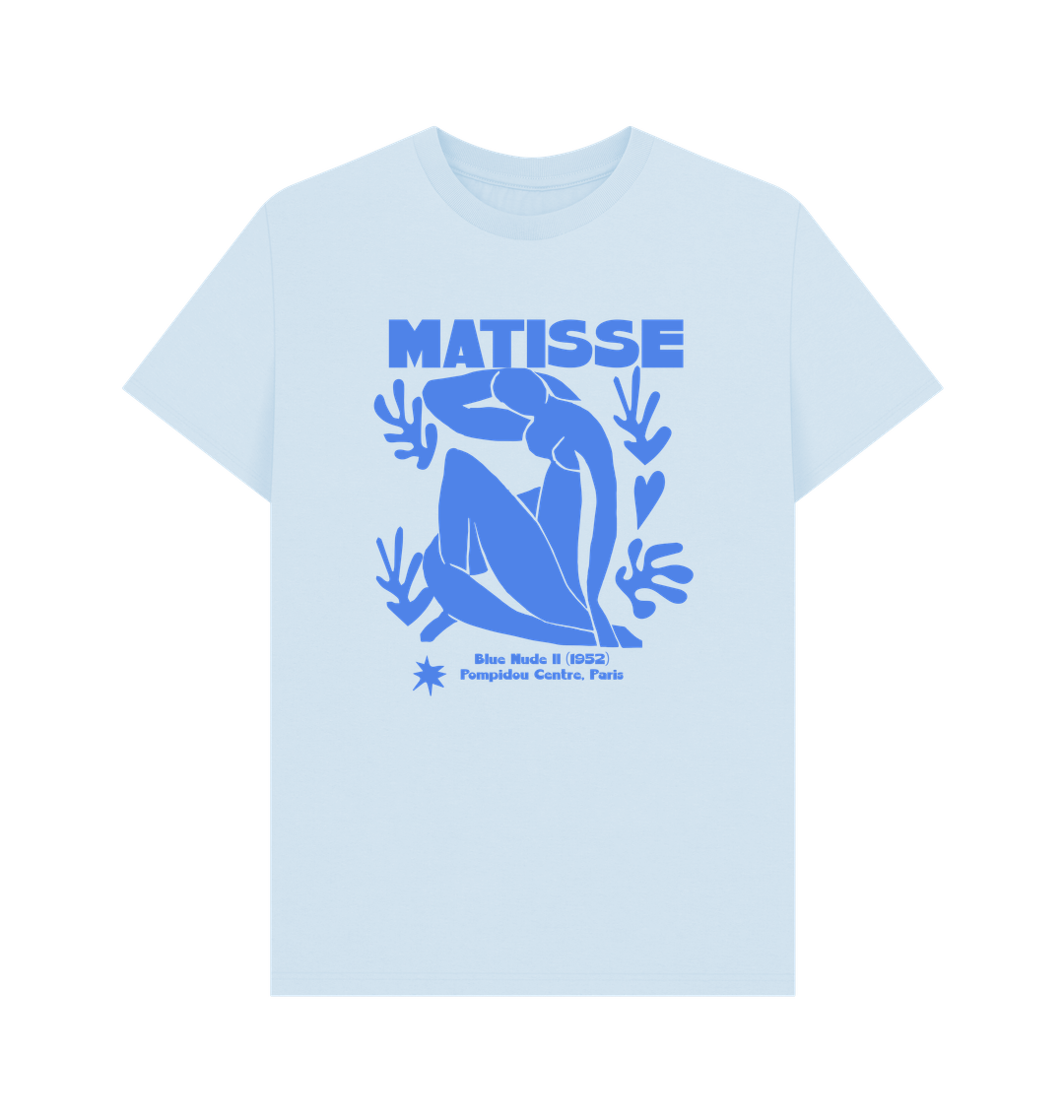 Sky Blue Printed T-shirt Front