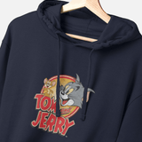 Tom and Jerry Vintage Graphic Navy Hoodie