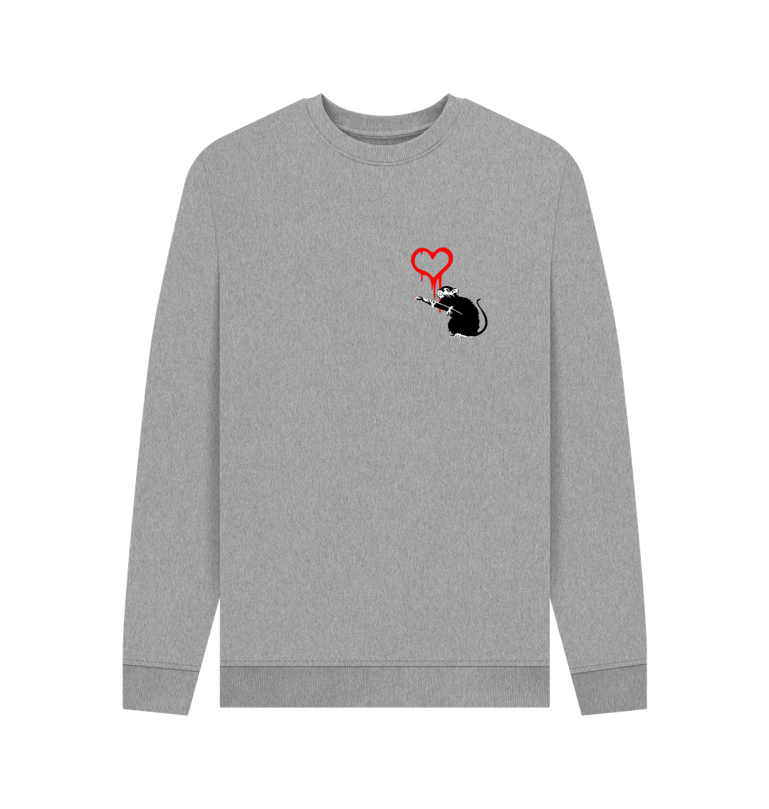 Light Heather Printed Sweater Front