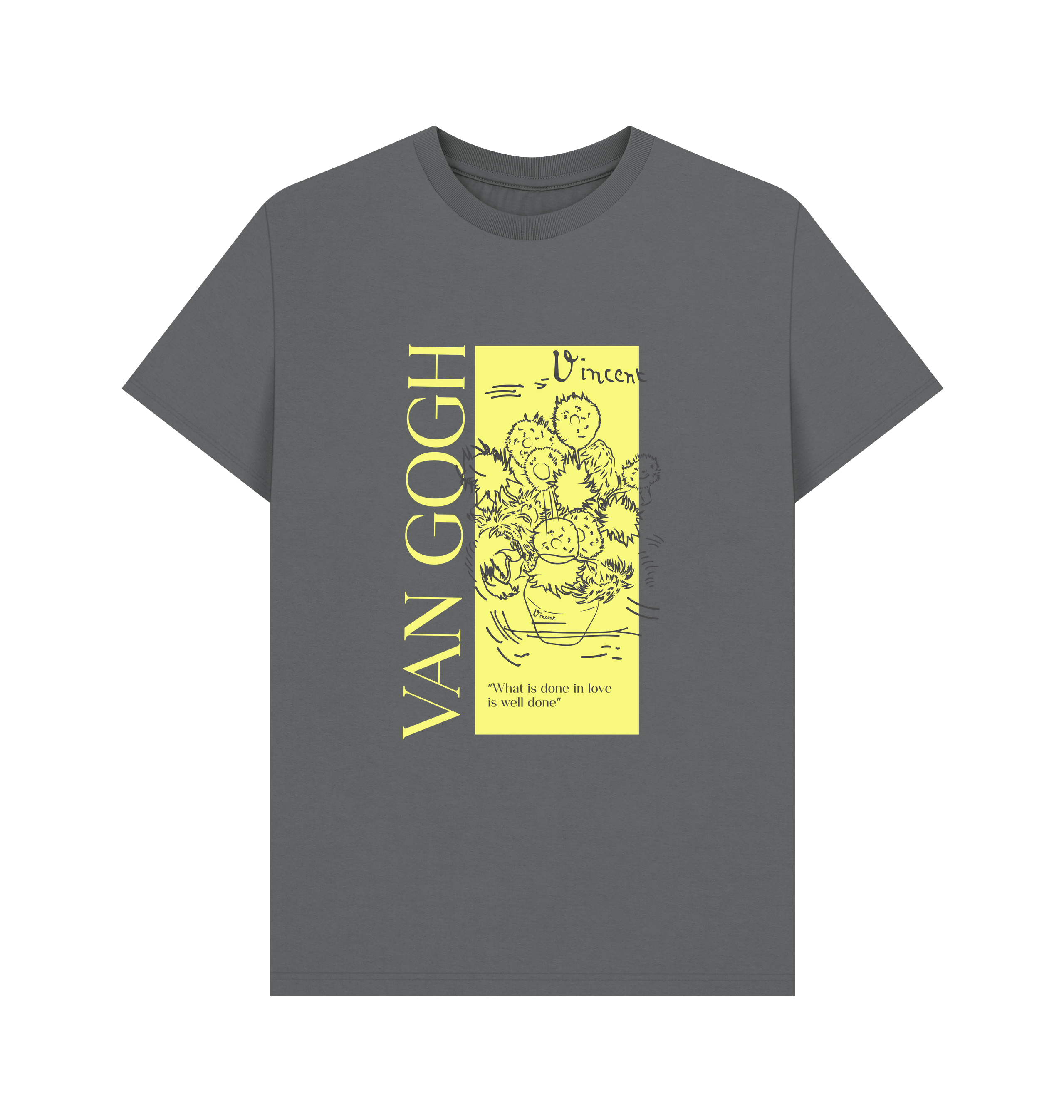 Slate Grey Printed T-shirt