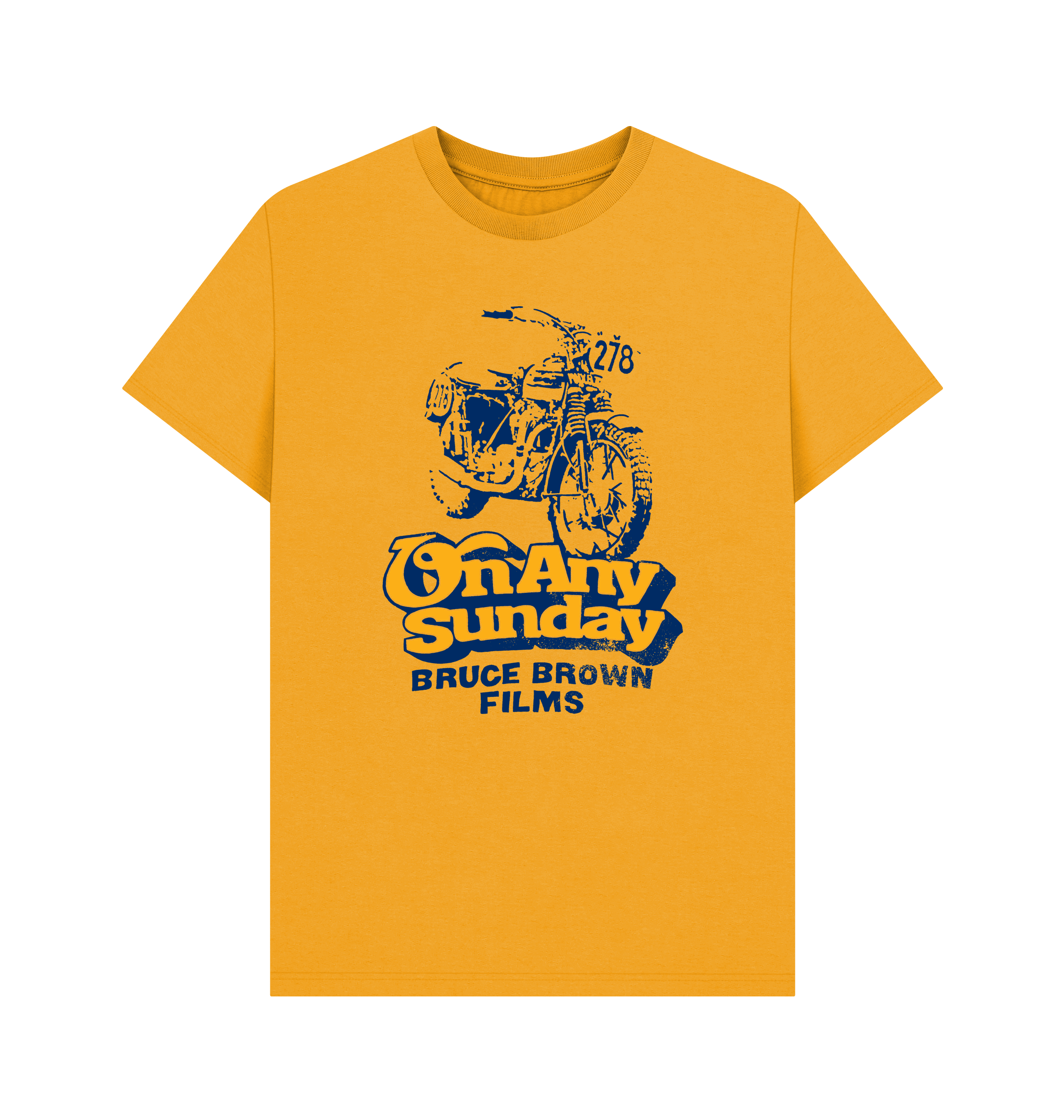 Mustard Printed T-shirt Front