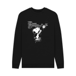 Black Printed Sweater Front