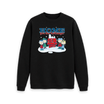 Black Printed Sweater Front